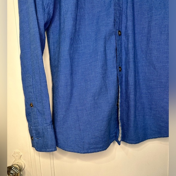 NWT Fat Face Tadlow 100% Cotton Long Sleeve Button Down Shirt Blue Men's Size S - Picture 3 of 10